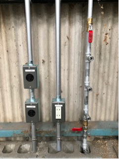 エアー配管及び作業、100V200V電源増設