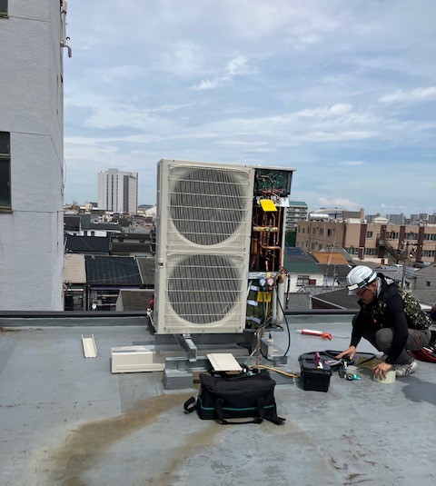 空調機器更新工事 室外機設置