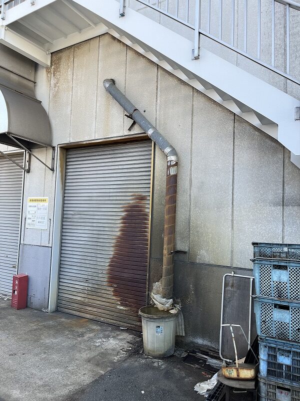 屋外配管　Before