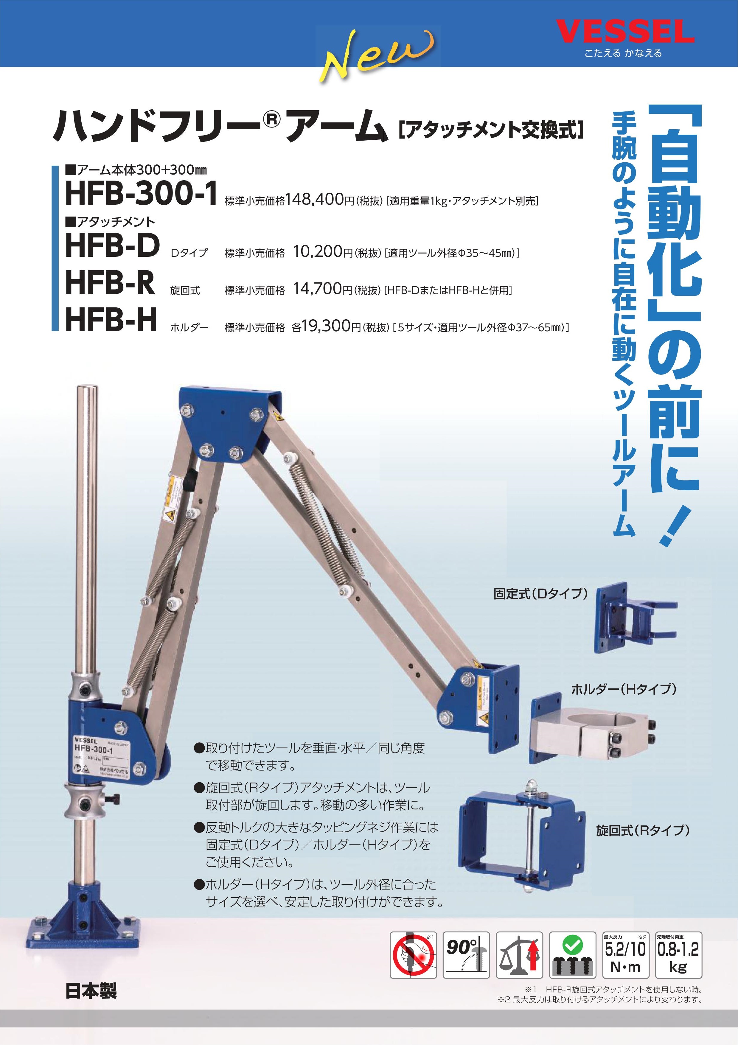 ベッセル 「ハンドフリーアーム」 | 西川産業株式会社